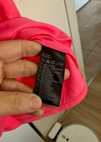H&M H&M Pembe Mini Elbise, Kolsuz, Sade Tasarım