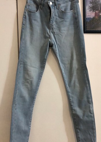 Addax Gri Normal Boy Kadın Denim Pantolon
