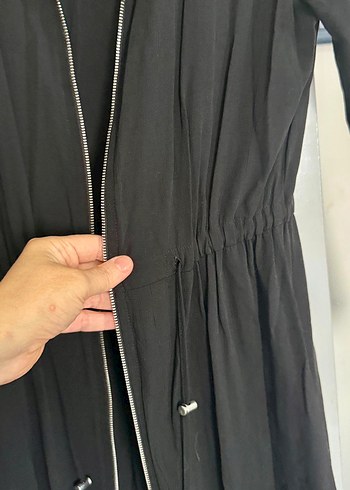 Siyah Uzun Kollu ince Ceket - Görsel 3