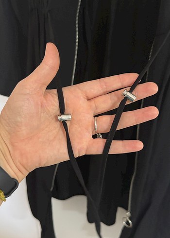 Siyah Uzun Kollu ince Ceket - Görsel 8