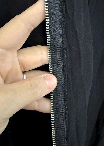 Siyah Uzun Kollu ince Ceket - Görsel 5