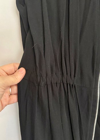 Siyah Uzun Kollu ince Ceket - Görsel 6