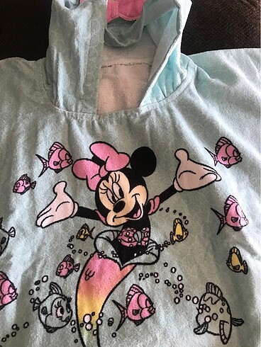 4 Yaş Beden Minnie panço havuz plaj deniz havuz havlusu