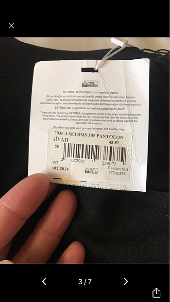 50 Beden Setrems kumaş pantolon