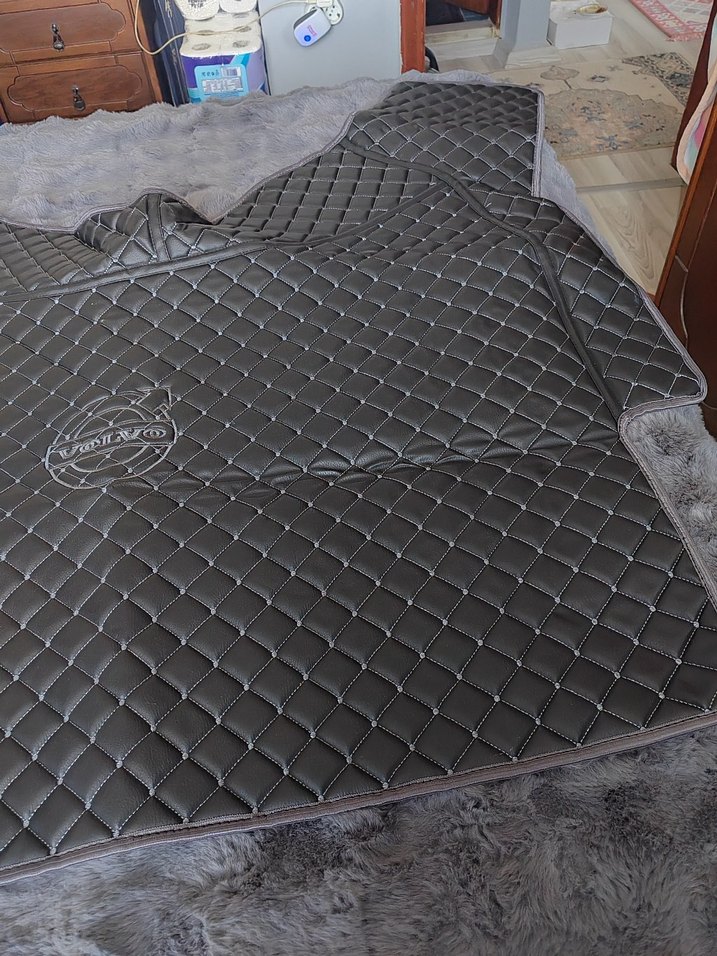 Gri Biker Desenli Volvo Koltuk Kılıfı - Görsel 3