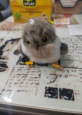 Gri Peluş Baykuş Oyuncak - Görsel 2