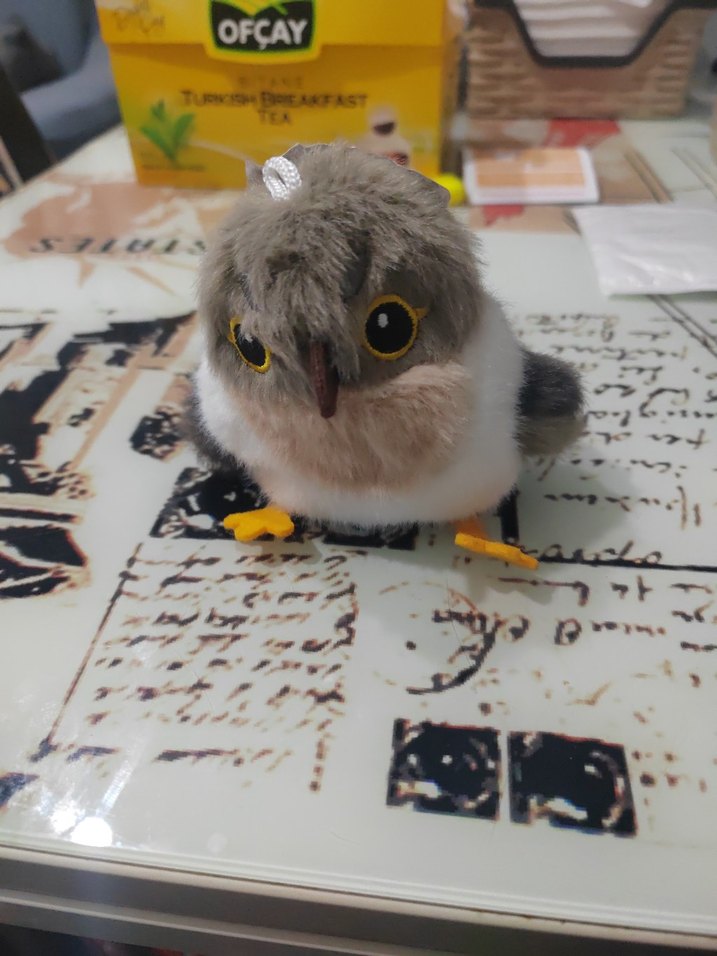 Gri Peluş Baykuş Oyuncak - Görsel 2