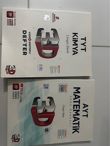 3D matematik soru bankası ve kimya konu anlatımlı defter