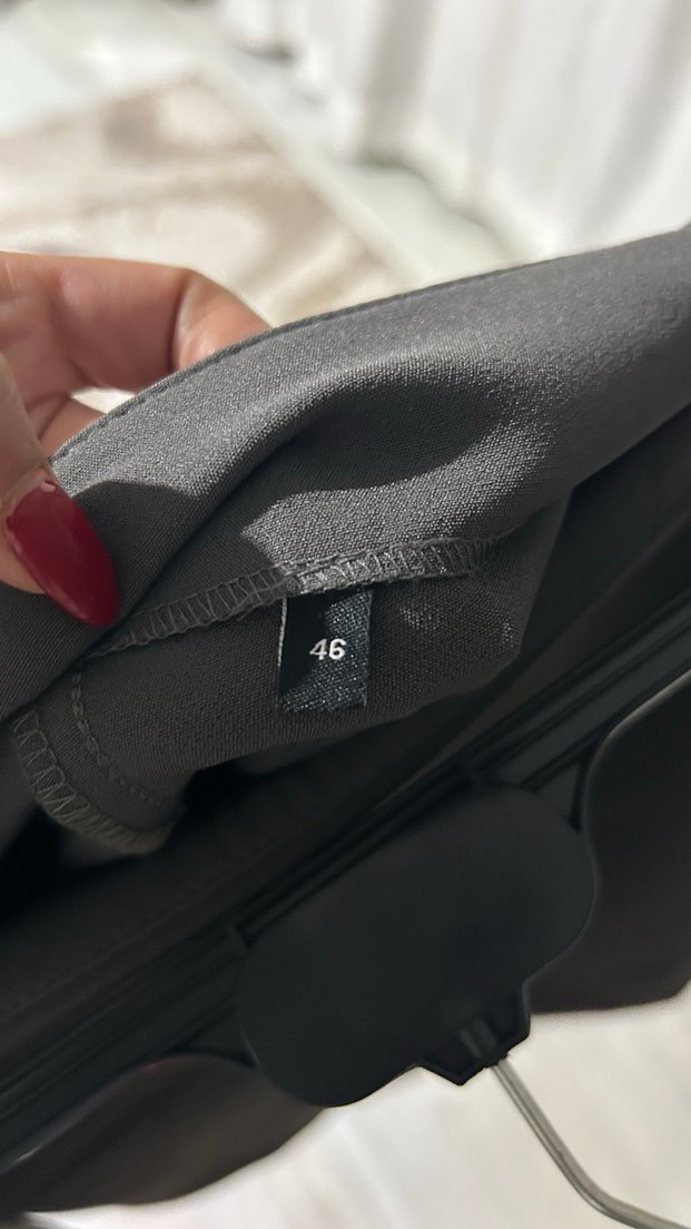 Bağlama Detaylı Gri Mini Şort Etek - Görsel 4