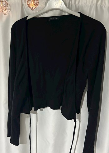 Siyah Baglamali Bluz Hırka - Görsel 3