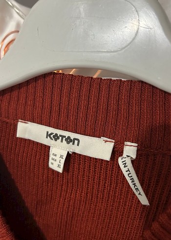 Kiremit Kadın Örgü Salaş Triko Kazak - Görsel 2