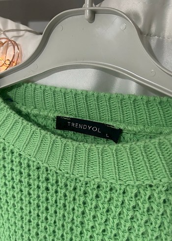 Kadın Pastel Yeşil Örme Kazak - Görsel 3