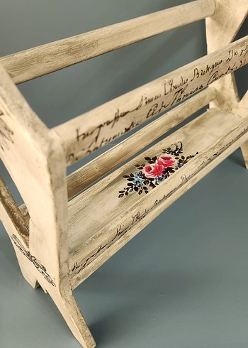 Beyaz antika gazetelik dergilik - Görsel 2