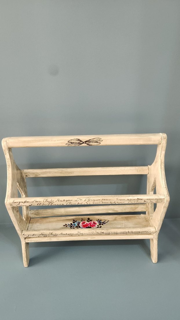 Beyaz antika gazetelik dergilik - Görsel 4