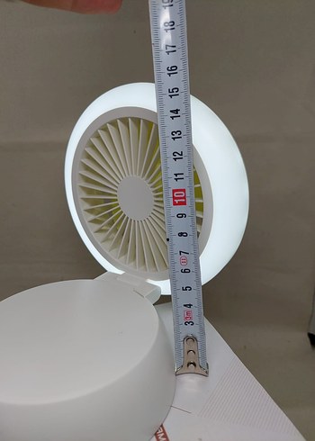 Beyaz Masaüstü Katlanabilir Fan ve LED Işık - Görsel 7