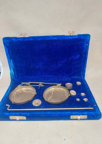 Mavi Kadife Kutulu Terazi Seti - Görsel 4