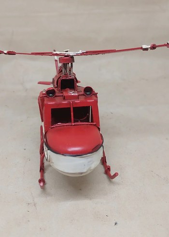 Kırmızı Metal Helikopter - Görsel 5