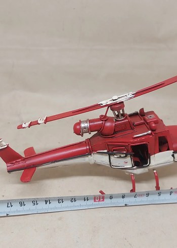 Kırmızı Metal Helikopter - Görsel 3