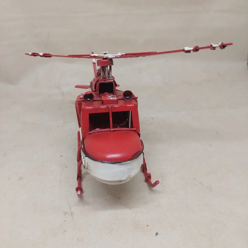 Kırmızı Metal Helikopter - Görsel 5