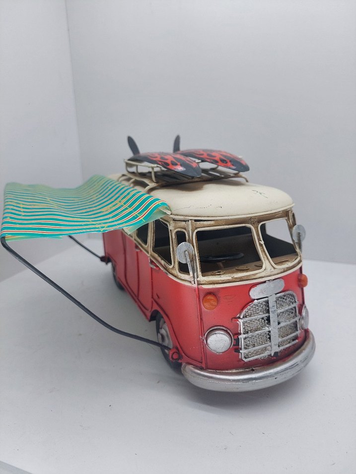 Renkli Kırmızı Karavan Vosvos - Görsel 5