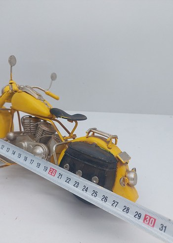 Sarı Büyük Metal Motosiklet Modeli - Görsel 6