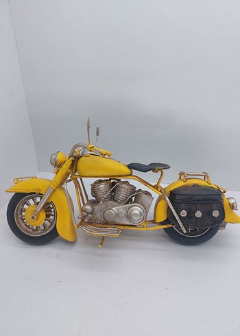 Sarı Büyük Metal Motosiklet Modeli - Görsel 3