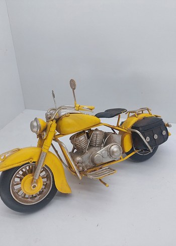 Sarı Büyük Metal Motosiklet Modeli - Görsel 4