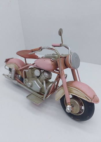 Pembe Pastel Renkli Metal Üç Tekerlekli Oyuncak - Görsel 2