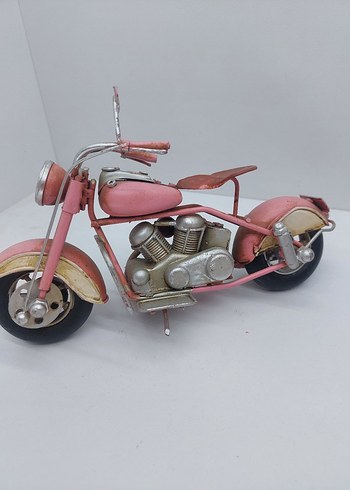 Pembe Pastel Renkli Metal Üç Tekerlekli Oyuncak - Görsel 4