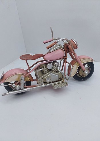 Pembe Pastel Renkli Metal Üç Tekerlekli Oyuncak - Görsel 6