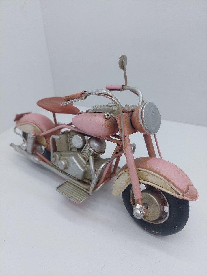 Pembe Pastel Renkli Metal Üç Tekerlekli Oyuncak - Görsel 2