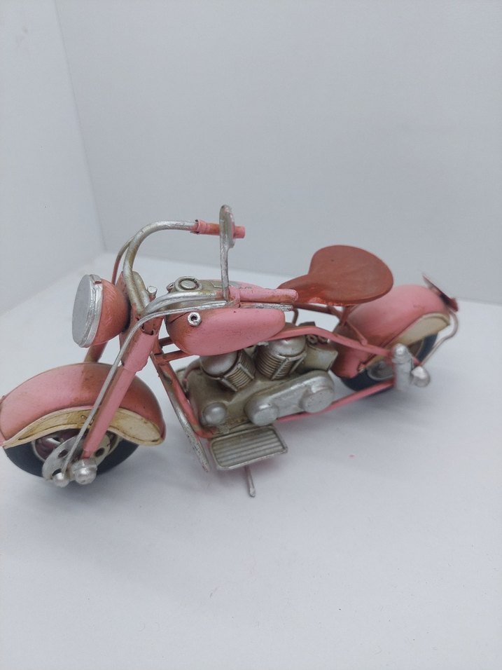 Pembe Pastel Renkli Metal Üç Tekerlekli Oyuncak - Görsel 3