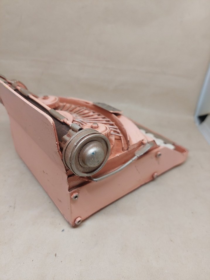 Pastel Pembe Metal  Daktilo Dekor - Görsel 4