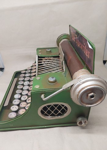 Renkli Haki Eski Daktilo Dekoru - Görsel 4