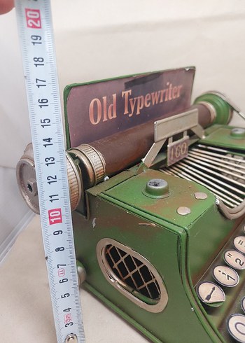 Renkli Haki Eski Daktilo Dekoru - Görsel 7