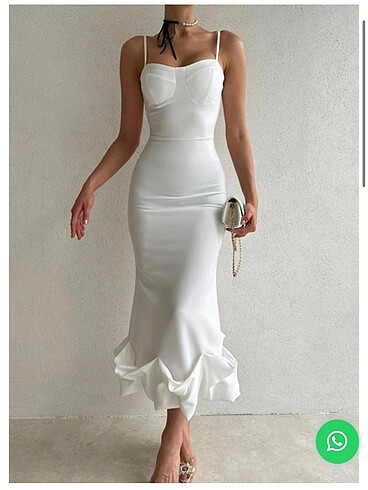 Diğer Beyaz şık davet elbisesi