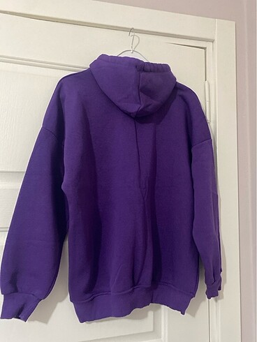 l Beden mor Renk Kapüşonlu sweatshirt