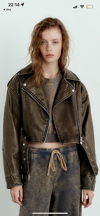 ZARA ESKİTME DERİ CEKET