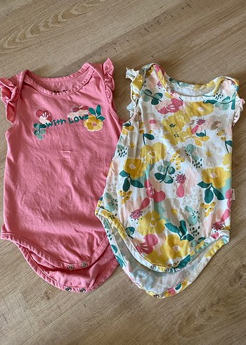 Civil Kız Bebek Dantelli Kolsuz Çıtçıtlı Body
