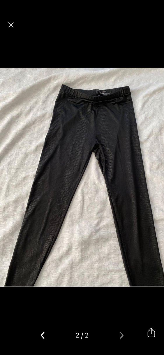 Zara Siyah Yılan Desenli Tayt - Görsel 2