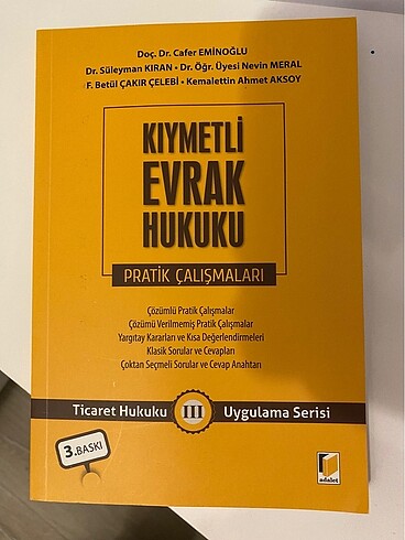 Kıymetli Evrak Hukuku Pratik Kitabı