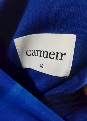 Straplez Mavi Uzun Katlı Abiye Elbise - Görsel 8