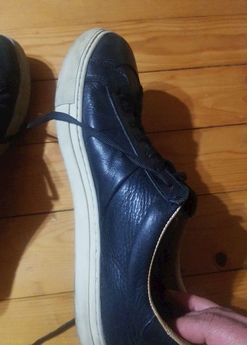 Siyah Deri Erkek Spor Ayakkabı - Görsel 3