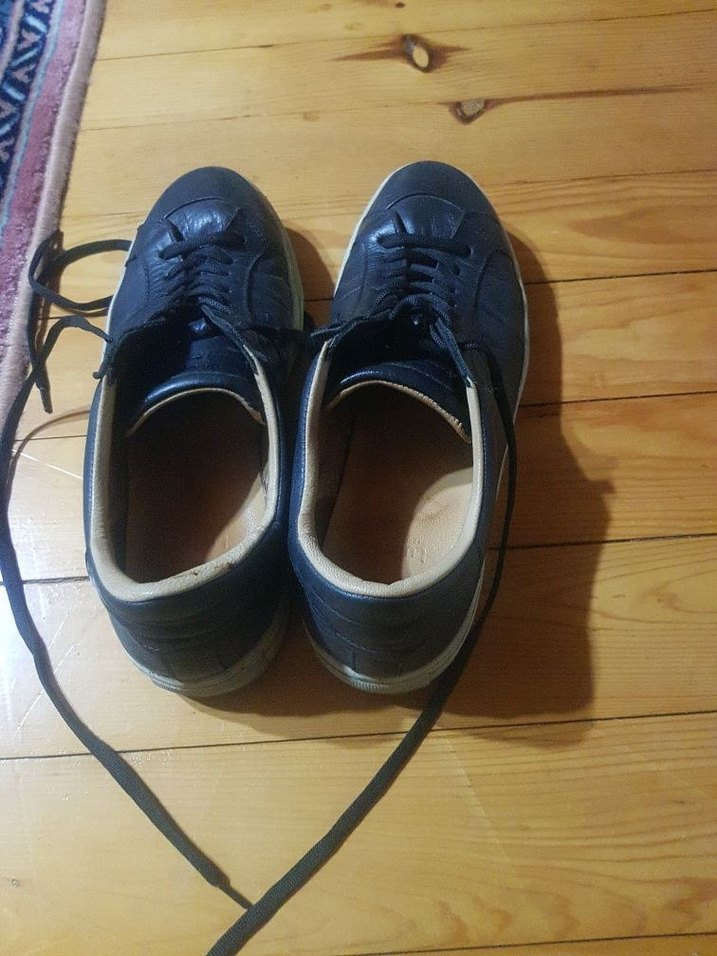 Siyah Deri Erkek Spor Ayakkabı - Görsel 2