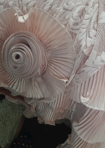 Nakışlı Pastel Pembe Yatak Örtüsü - Görsel 6