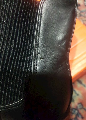 Siyah Deri Yılan Desenli Kemerli Topuklu Bot - Görsel 7