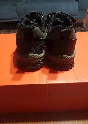 Gri Erkek Çocuk Sneaker - Yılan Desenli Velcro - Görsel 2