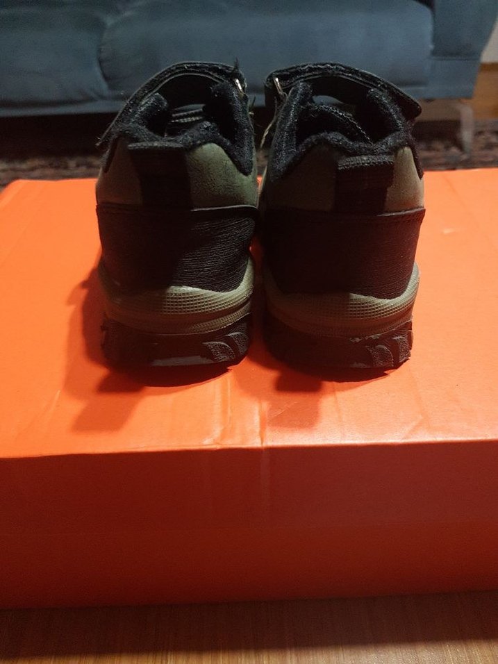 Gri Erkek Çocuk Sneaker - Yılan Desenli Velcro - Görsel 2