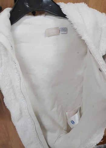 Beyaz Peluş Bebek Kış Tulumu - Görsel 4