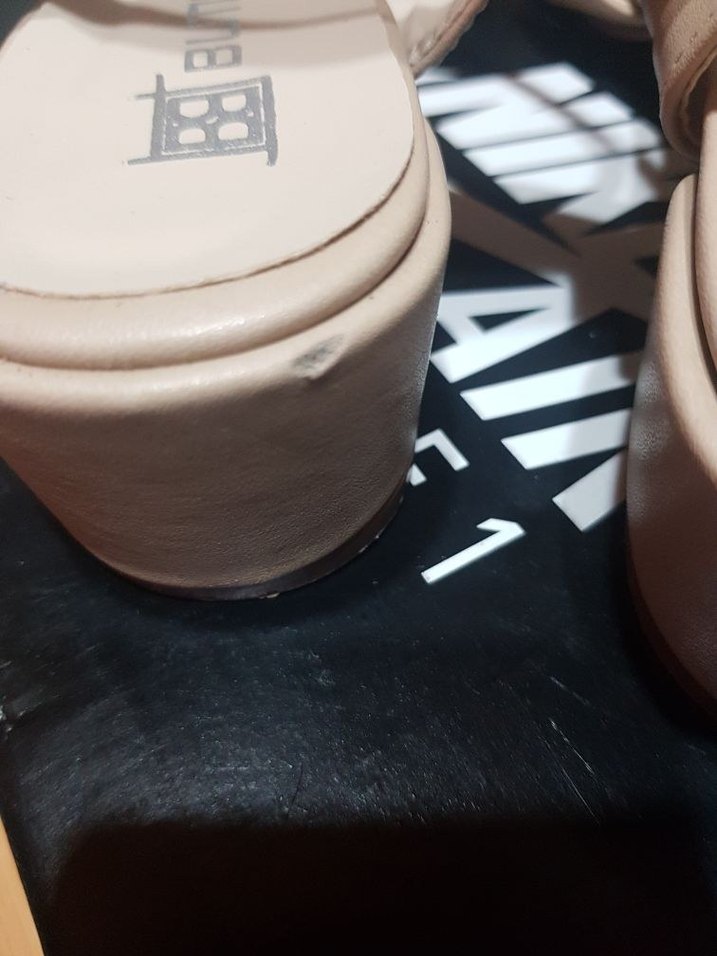 Bej Tokalı Kadın Topuklu Sandalet - Görsel 5